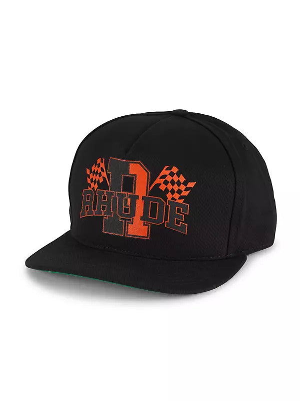 RHUDE Split 'R' Hat Black/Orange