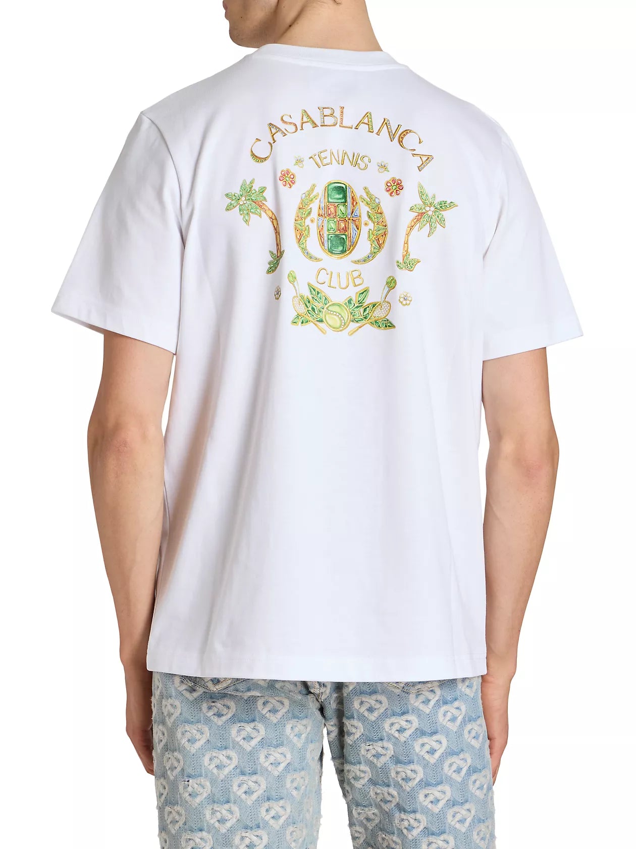 Casablanca Jewels of Africa Tennis Club Cotton T-shirt