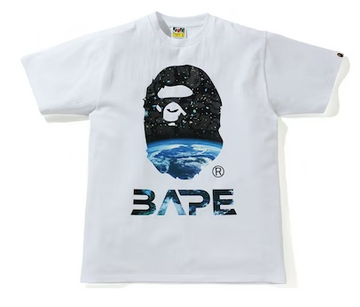 BAPE Space Camo Ape Head Tee White