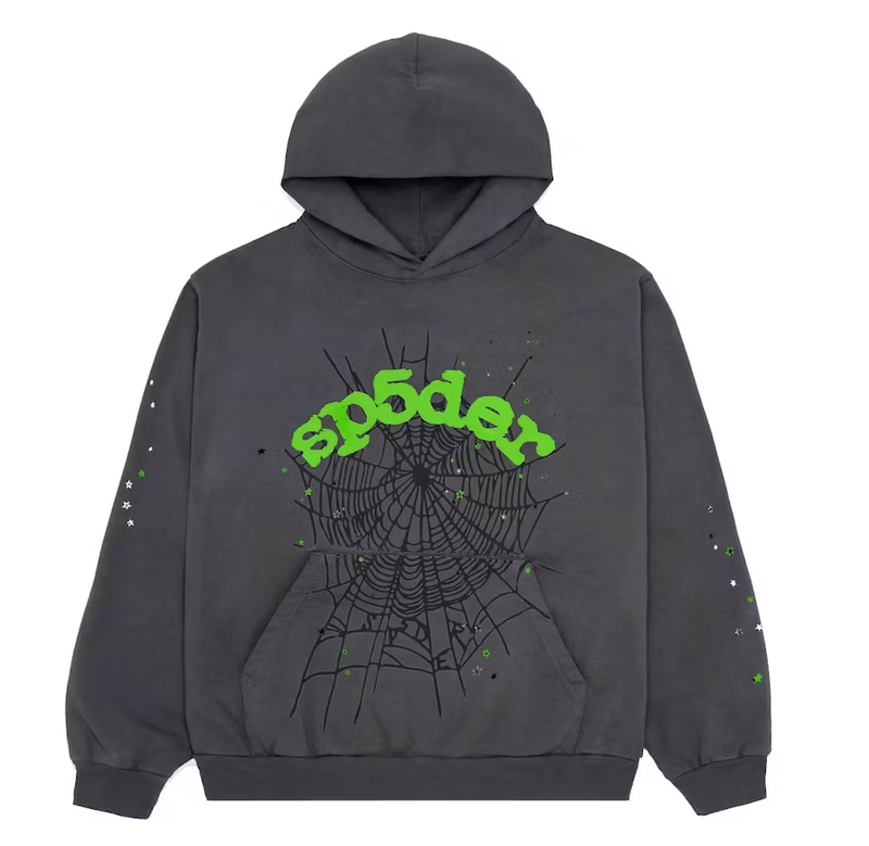 SP5DER WAIT WEB HOODIE SLATE GREY