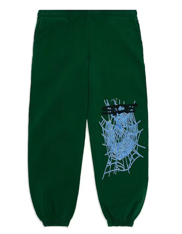 SP5DER WEB SWEATPANTS HUNTER GREEN