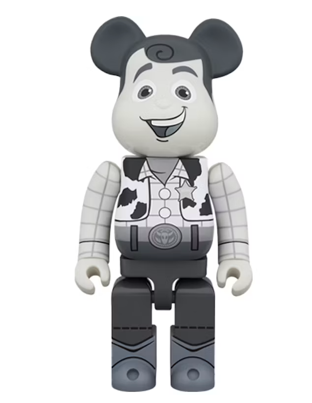 Bearbrick x Disney Woody 1000% B&W Ver.