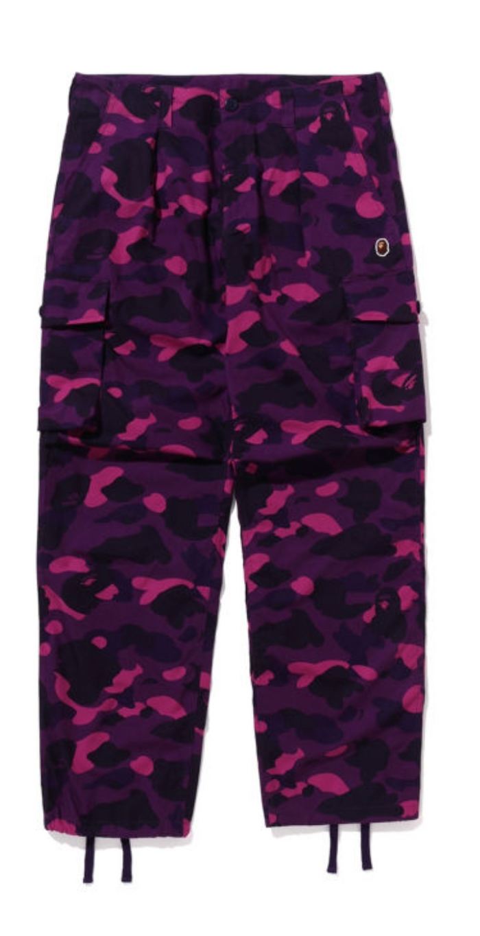 BAPE Color Camo 6 Pocket Pants PURPLE