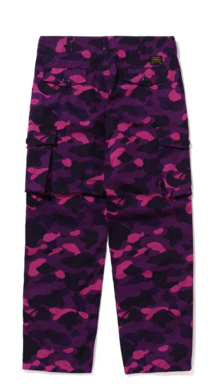 BAPE Color Camo 6 Pocket Pants PURPLE