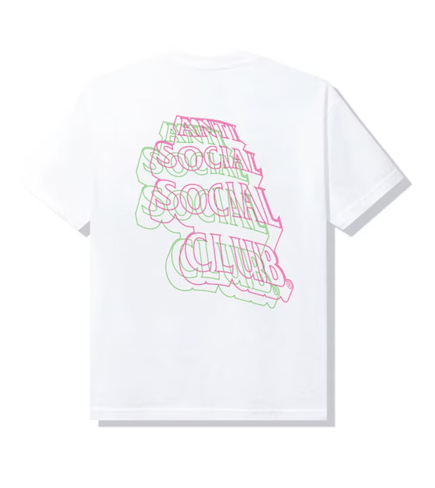 Anti Social Social Club Neon Lights And A Lot Of Rain T-shirt White