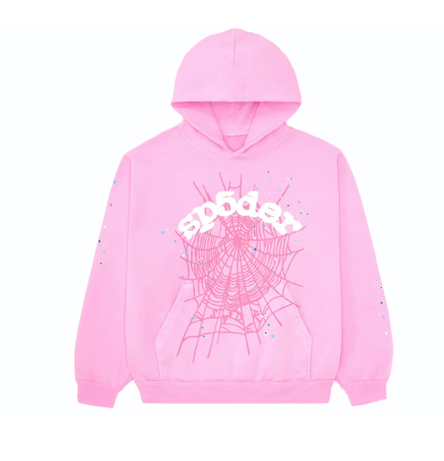 Sp5der OG Web Hoodie Pink