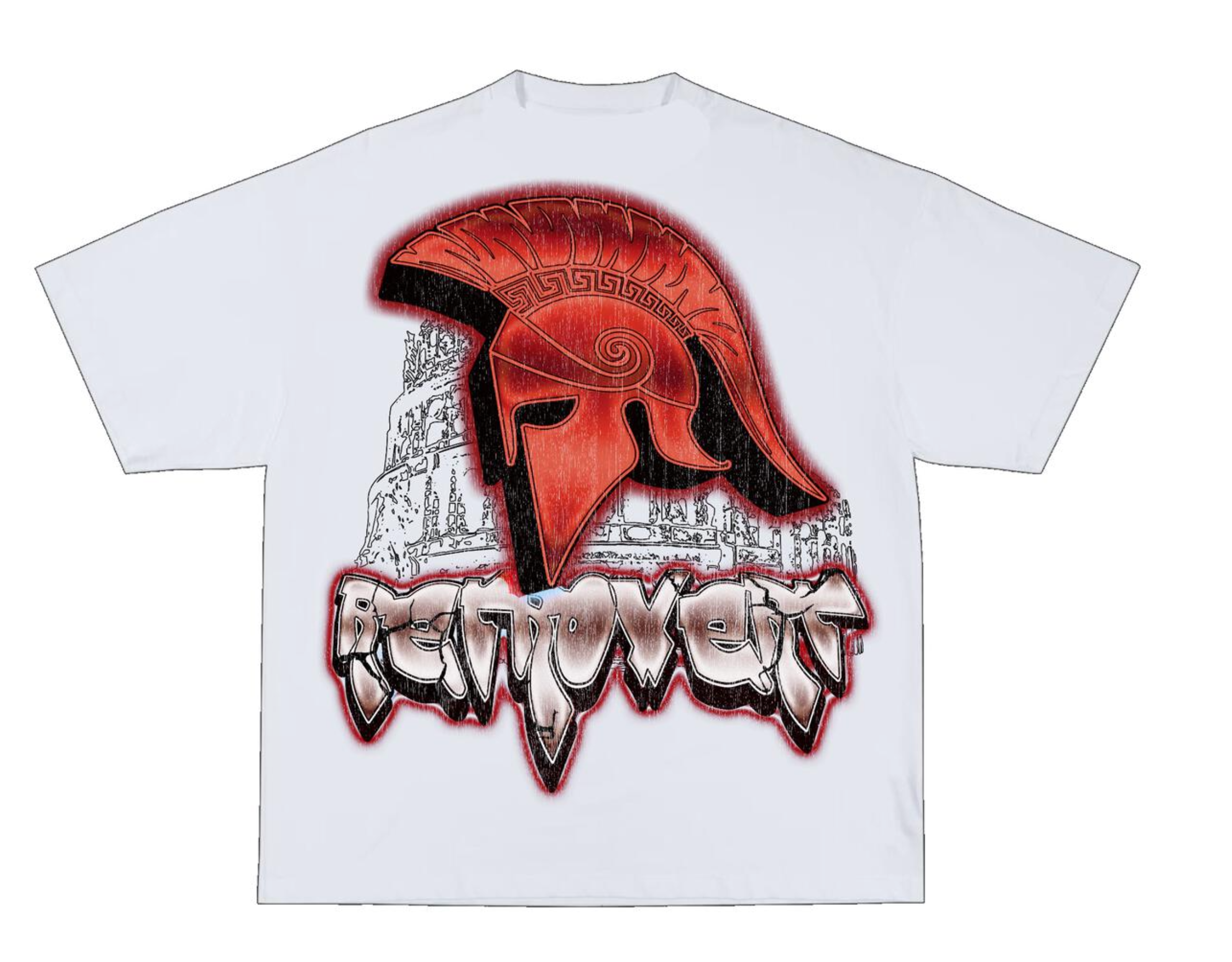 Retrovert Spartan Red Tee White