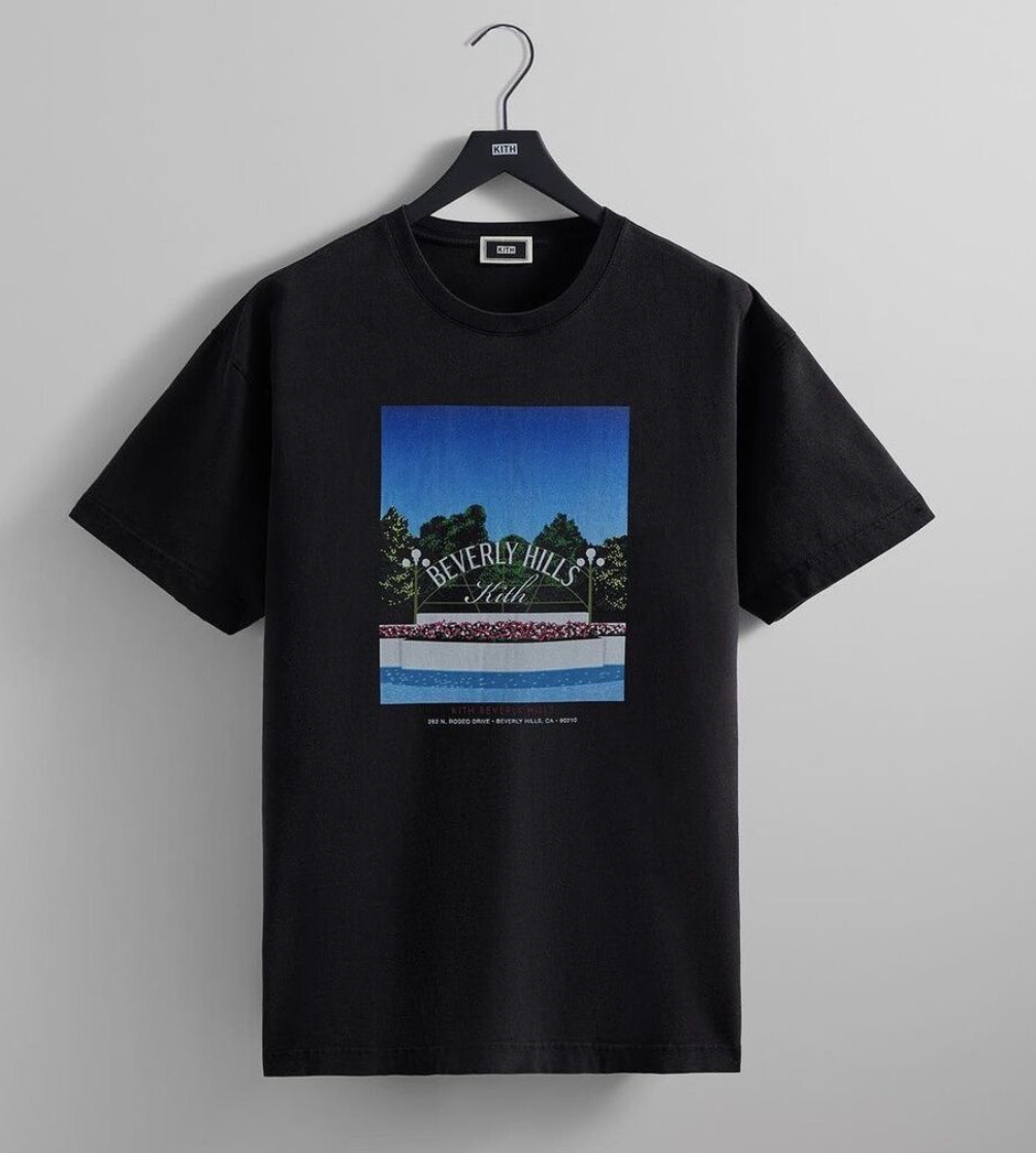 Kith Beverly Hills Rodeo Drive Landmark Tee Black