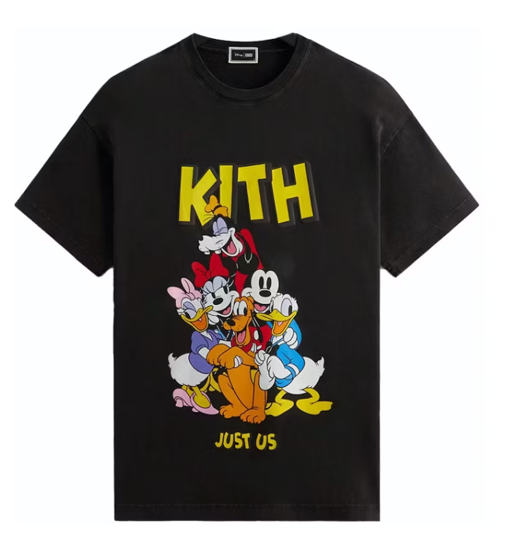 Kith x Disney Mickey & Friends Best Friends Vintage Tee Black