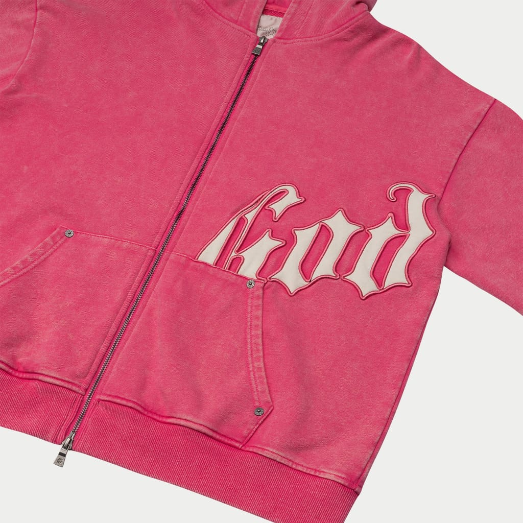 Godspeed OG Logo Zip UP (StarDust Pink Washed)